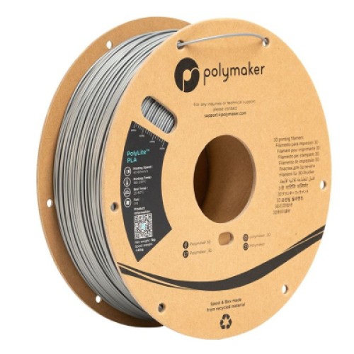 Пластик для 3D-принтера Polymaker PLA POLYLITE 1,75mm 1kg STEEL GREY (PA02065)