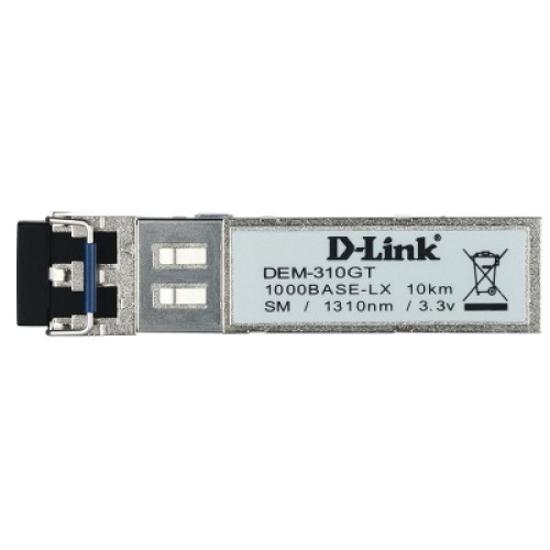 Модуль SFP D-Link Трансивер D-Link DEM-310GT SFP, 1x1000BaseLX. SM 10км, LC (10шт/уп) (DEM-310GT/10)