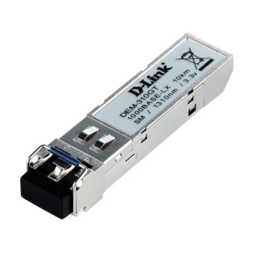 Модуль SFP D-Link Трансивер D-Link DEM-310GT SFP, 1x1000BaseLX. SM 10км, LC (10шт/уп) (DEM-310GT/10)