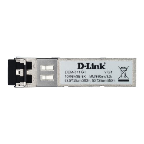 Модуль SFP D-Link Трансивер D-Link DEM-311GT SFP, 1x1000BaseSX, MM 550м, LC (10шт/уп) (DEM-311GT/10)