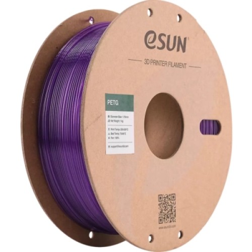 Пластик для 3D-принтера eSUN PETG Translucent 1,75mm 1kg PURPLE 1kg (PETG175T-Z1P1) Пластик для 3D-принтера eSUN PETG Translucent 1,75mm 1kg PURPLE 1kg (PETG175T-Z1P1)
