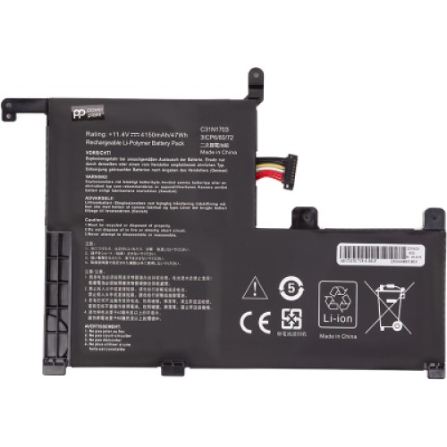 Аккумулятор для ноутбука ASUS Zenbook Flip UX561 (C31N1703) 11.4V 4150mAh PowerPlant (NB432349)
