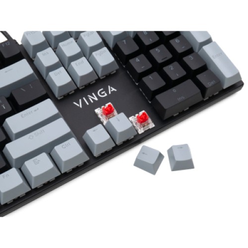 Клавиатура Vinga KBGM-090 LED Red Switch USB Grey/Black (KBGM-090R Grey/Black)