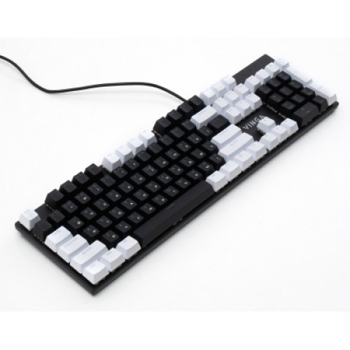 Клавиатура Vinga KBGM-095 LED Brown Switch USB White/Black (KBGM-095BR White/Black)