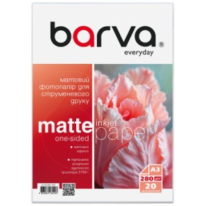 Бумага Barva A3, 280 г/м2, Everyday, matt, 20 с (IP-AE280-447)