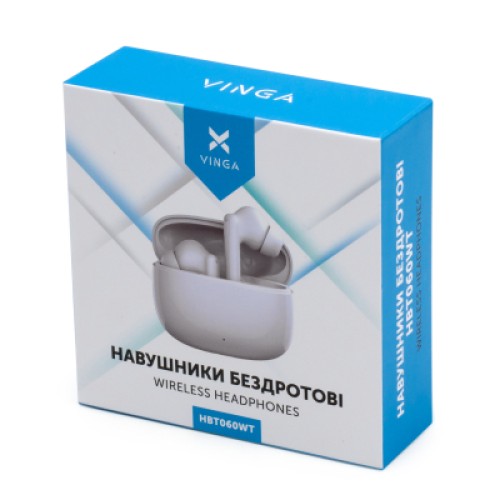 Наушники Vinga HBT060 Bluetooth White (HBT060WT)