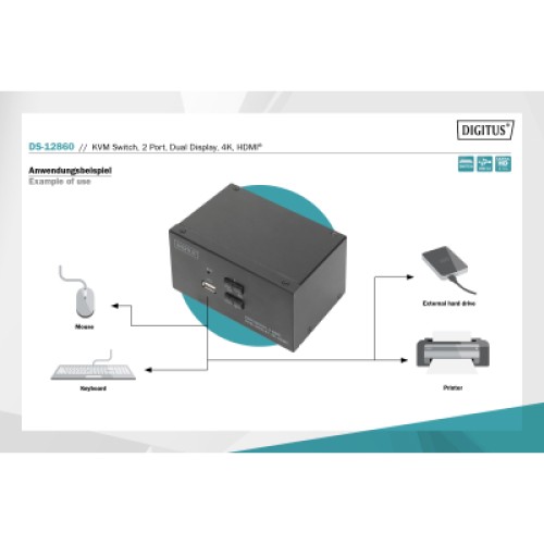 Коммутатор KVM Digitus DS-12860