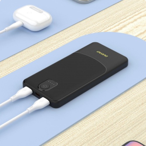 Батарея универсальная Dudao 10000mAh K10 12W, 2*USB-A, USB-C(IN), Black (6977196682164)