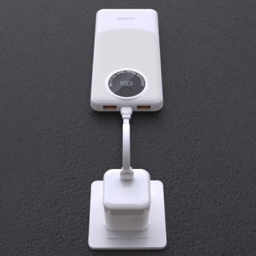 Батарея универсальная Dudao 10000mAh K12 22.5W, PD, QC, 2*USB-A, USB-C(In/Out), White (6976625333875)