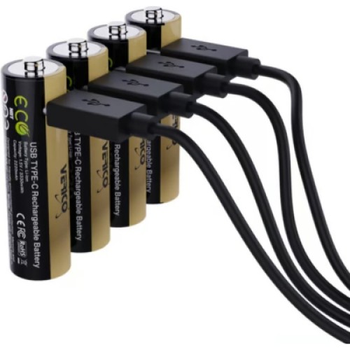 Аккумулятор Verico AA USB Type-C 2220mAh/3330mWh-1.5V Li-ion 4шт./уп. (Loop Energy PRO) (1UDBT-A6WEAC-NN) Аккумулятор Verico AA USB Type-C 2220mAh/3330mWh-1.5V Li-ion 4шт./уп. (Loop Energy PRO) (1UDBT-A6WEAC-NN)
