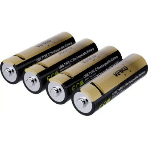 Аккумулятор Verico AA USB Type-C 2220mAh/3330mWh-1.5V Li-ion 4шт./уп. (Loop Energy PRO) (1UDBT-A6WEAC-NN) Аккумулятор Verico AA USB Type-C 2220mAh/3330mWh-1.5V Li-ion 4шт./уп. (Loop Energy PRO) (1UDBT-A6WEAC-NN)