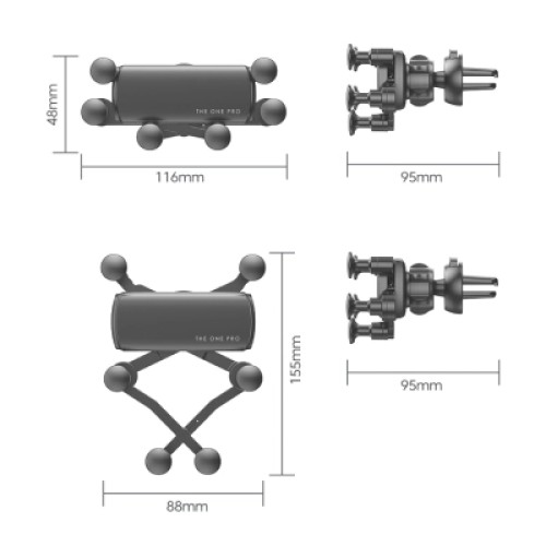 Универсальный автодержатель Essager Tourist Gravity Car Mount Phone Holder Black (EZJZL-TR01) Универсальный автодержатель Essager Tourist Gravity Car Mount Phone Holder Black (EZJZL-TR01)