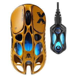 Мышка GravaStar Mercury X Pro 8K RGB Wireless/Bluetooth/USB Battle-Worn Yellow (GS_X_PRO_YLW)