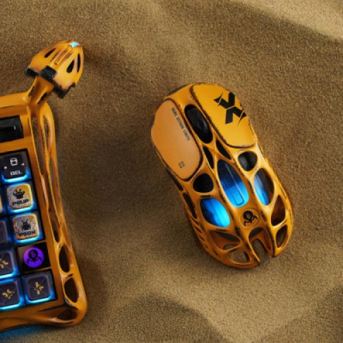 Мышка GravaStar Mercury X RGB Wireless/Bluetooth/USB Battle-Worn Yellow (GS_X_YLW)