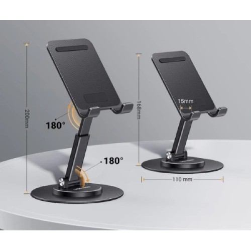 Подставка для планшета и телефона LP805 Swivel & Foldable Multi-Angle Phone Stand Black Ugreen (35152) Подставка для планшета и телефона LP805 Swivel & Foldable Multi-Angle Phone Stand Black Ugreen (35152)