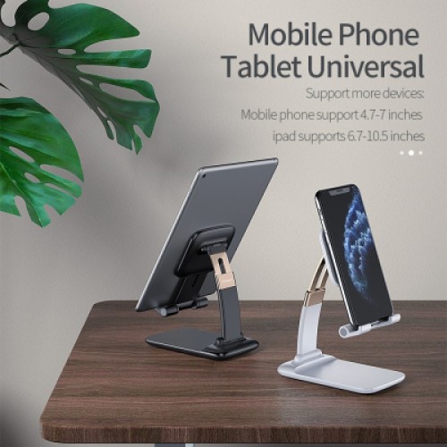 Подставка для планшета и телефона Knight Foldable Desk Mobile Phone Holder Stand (Alloy) Black Essager (EZJZM-QS01) Подставка для планшета и телефона Knight Foldable Desk Mobile Phone Holder Stand (Alloy) Black Essager (EZJZM-QS01)