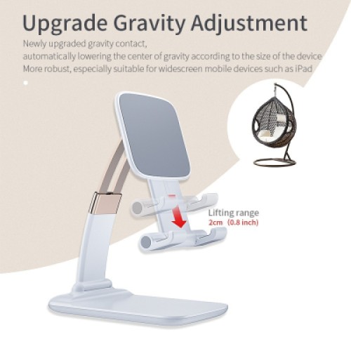 Подставка для планшета и телефона Knight Foldable Desk Mobile Phone Holder Stand (Alloy) White Essager (EZJZM-QS02) Подставка для планшета и телефона Knight Foldable Desk Mobile Phone Holder Stand (Alloy) White Essager (EZJZM-QS02)