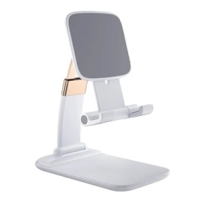 Подставка для планшета и телефона Knight Foldable Desk Mobile Phone Holder Stand (Alloy) White Essager (EZJZM-QS02)
