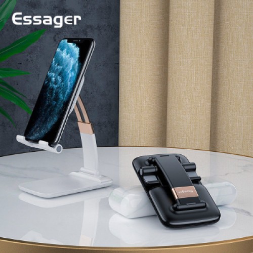 Подставка для планшета и телефона Knight Foldable Desk Mobile Phone Holder Stand (Plastic) White Essager (EZJZM-QSSJ02) Подставка для планшета и телефона Knight Foldable Desk Mobile Phone Holder Stand (Plastic) White Essager (EZJZM-QSSJ02)