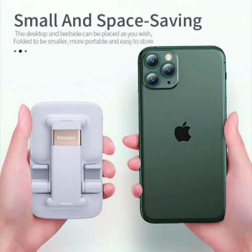 Подставка для планшета и телефона Knight Foldable Desk Mobile Phone Holder Stand (Plastic) White Essager (EZJZM-QSSJ02) Подставка для планшета и телефона Knight Foldable Desk Mobile Phone Holder Stand (Plastic) White Essager (EZJZM-QSSJ02)