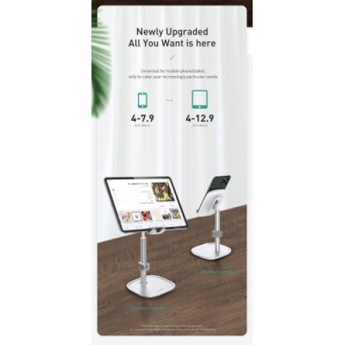 Подставка для планшета и телефона Literary youth desktop bracket Silver Baseus (SUWY-0S) Подставка для планшета и телефона Literary youth desktop bracket Silver Baseus (SUWY-0S)