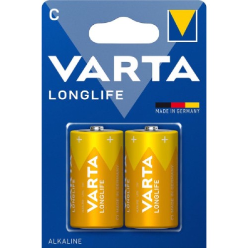 Батарейка Varta C (LR14) Longlife щелочная * 2 (04114101422)