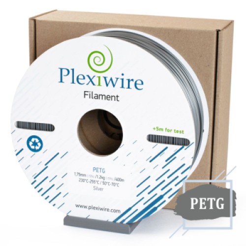 Пластик для 3D-принтера Plexiwire PETG 1.75mm 1.2kg/400m silver (PETG-814400)