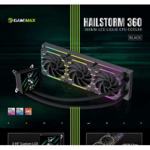 Кулер для процессора Gamemax HAILSTORM 360 BK