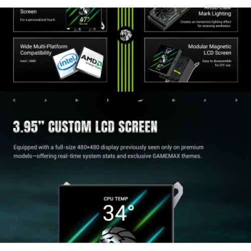 Кулер для процессора Gamemax HAILSTORM 360 BK