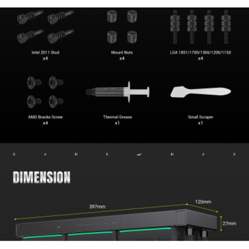 Кулер для процессора Gamemax HAILSTORM 360 BK