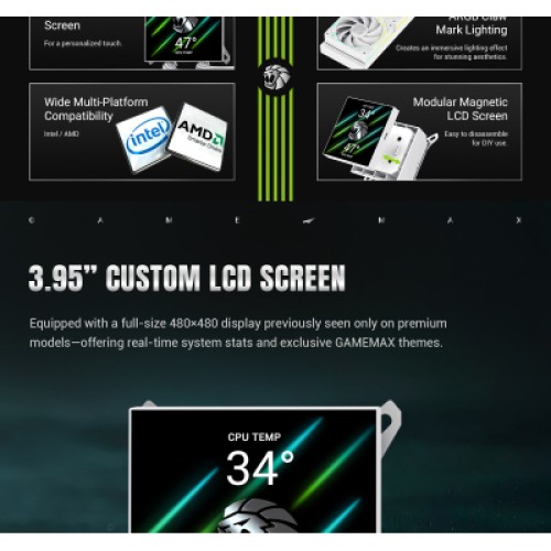 Кулер для процессора Gamemax HAILSTORM 360 WH