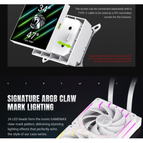 Кулер для процессора Gamemax HAILSTORM 360 WH