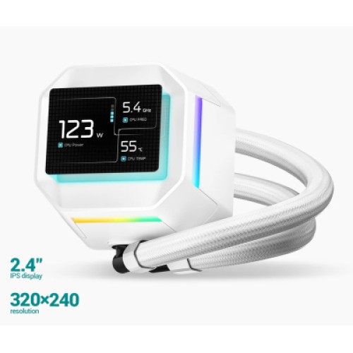 Система жидкостного охлаждения Deepcool LM240 WH (R-LM240-WHDMMC-1)