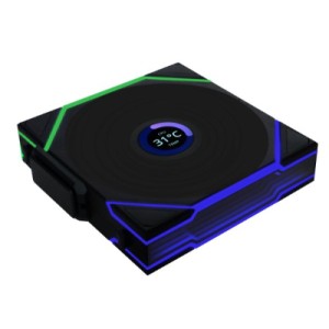 Кулер для корпуса Lian Li UNI Fan TL WIRELESS LCD 120-1 REVERSE (G99.12RTLLCD1W1B.00)