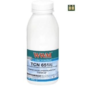 Тонер Canon MF651Cw/MF655Cdw/MF657Cdw, Canon 067 35г Cyan chip WWM (TC-Can067C-35-WWM)