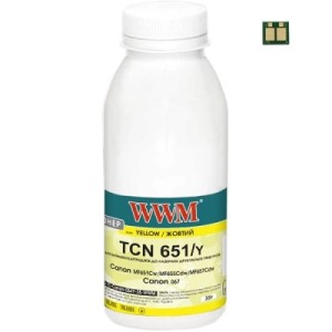 Тонер Canon MF651Cw/MF655Cdw/MF657Cdw, Canon 067 35г Yellow chip WWM (TC-Can067Y-35-WWM)