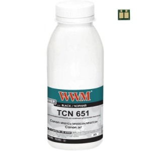 Тонер Canon MF651Cw/MF655Cdw/MF657Cdw, Canon 067 40г Black chip WWM (TC-Can067Bk-40-WWM)
