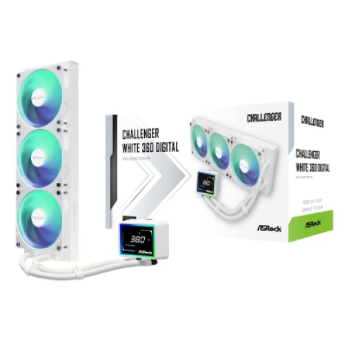 Система жидкостного охлаждения ASRock CHALLENGER WHITE 360 DIGITAL Система жидкостного охлаждения ASRock CHALLENGER WHITE 360 DIGITAL