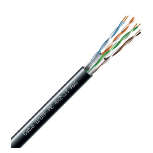 Кабель сетевой ЗЗКМ UTP 305м cat.6, CU, 4х2х23AWG, РЕ, зовнішній (7091011)