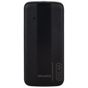 Батарея універсальна AWEI 10000mAh P20K, 12W, Black (6954284009744)
