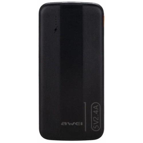 Батарея универсальная AWEI 10000mAh P20K, 12W, Black (6954284009744)