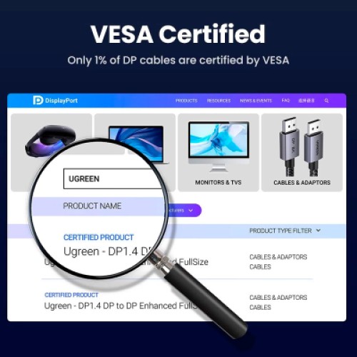 Кабель мультимедийный DisplayPort M to DisplayPort M 2.0m V1.4 8K60Hz DP120 black Ugreen (25905) Кабель мультимедийный DisplayPort M to DisplayPort M 2.0m V1.4 8K60Hz DP120 black Ugreen (25905)