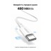 Дата кабель USB-C to USB-C 2.0m PD100W 5A braided L502 white Ugreen (35221)