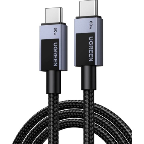 Дата кабель USB-C to USB-C 3.0m PD60W 3A braided L524 gray Ugreen (55776) Дата кабель USB-C to USB-C 3.0m PD60W 3A braided L524 gray Ugreen (55776)