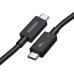 Дата кабель USB-C to USB-C 1.0m Thunderbolt 5 240W 5A 120Gbps 16/8/4K L703 black Ugreen (45996) Дата кабель USB-C to USB-C 1.0m Thunderbolt 5 240W 5A 120Gbps 16/8/4K L703 black Ugreen (45996)