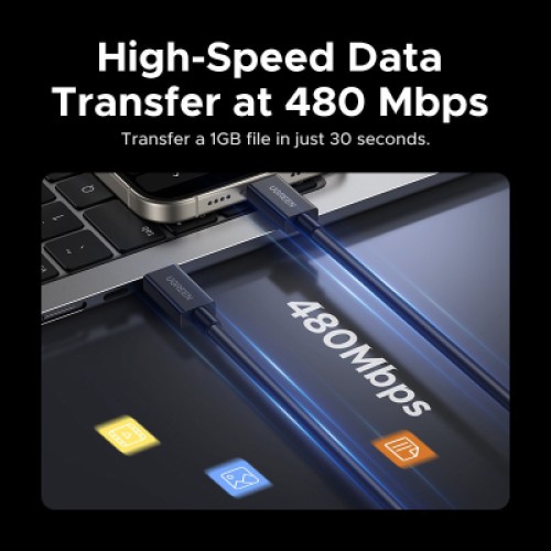 Дата кабель USB-C to USB-C 1.0m Thunderbolt 5 240W 5A 120Gbps 16/8/4K L703 black Ugreen (45996) Дата кабель USB-C to USB-C 1.0m Thunderbolt 5 240W 5A 120Gbps 16/8/4K L703 black Ugreen (45996)