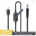 Кабель питания USB-C to DC 5.5x2.5mm 1.0m 5V/9V/12V/15V/20V/28V 140W black XoKo (XK-K695)