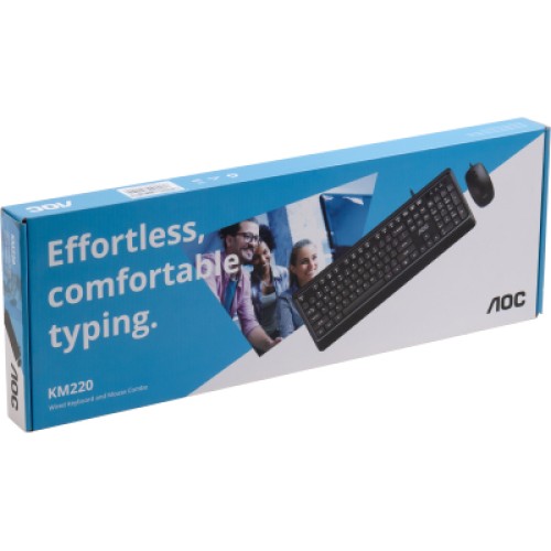 Комплект AOC KM220B USB UA Black (KM220B/97)