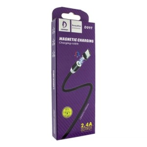 Дата кабель USB 2.0 AM to USB-C magnetic black Denmen (DN-D09T-BK)