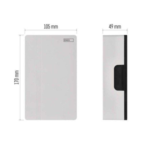 Дверной звонок EMOS P57102 Wiredl 4AA (1.5V) or 8/12/24V (P57102)